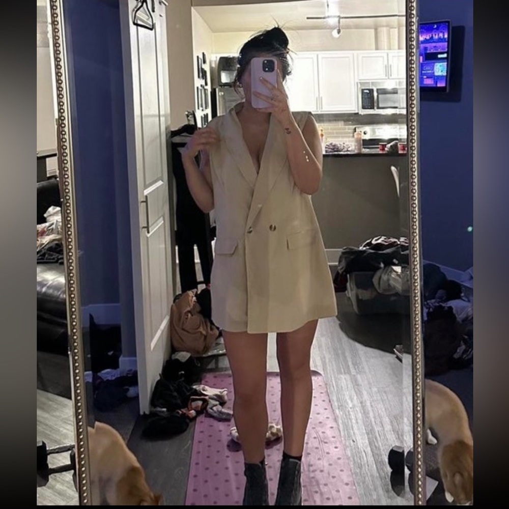 Vintage sleeveless blazer/blazer dress